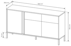 Komoda Danton 3D2S (béžová). Vlastná spoľahlivá doprava až k Vám domov. 1071342