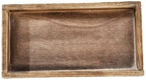 Hnedý drevený dekoračný podnos Tio - 25*13*2 cm
