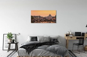 Obraz na plátne rieka Rím Sunset mosty budovy 140x70 cm