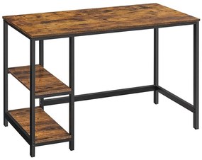 Písací stôl SOLEA hnedá/čierna