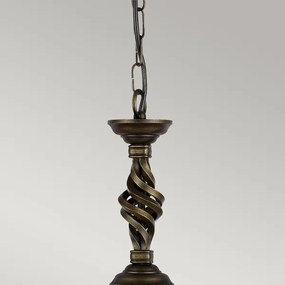 Elstead PB-P-BLK-GOLD - Luster na reťazi PEMBROKE 1xE27/60W/230V