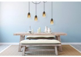 Závesné svietidlo Hella Spider, 4x sklenené tienidlo (mix 3 farieb)