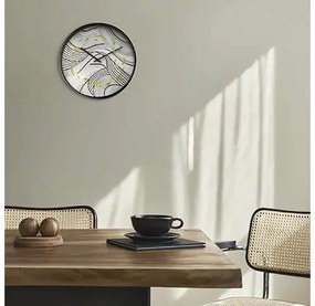 Nástenné hodiny NeXtime Koi Ø30 cm sivé
