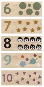 Drevené detské puzzle (počet dielikov 20) Numbers – Kindsgut