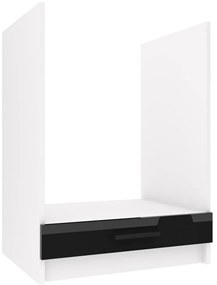 Kuchynská skrinka Belini spodná pre vstavanú rúru 60 cm čierny lesk bez pracovnej dosky  INF SDP60/0/WT/B/0/B1