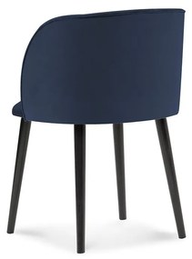 Modrá Zamatová stolička Aurora dĺžka 55 × šírka 56 × výška 80 cm WINDSOR & CO