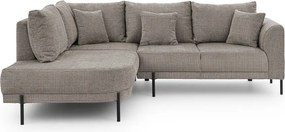 Taupe ženilková rohová pohovka (ľavý roh/do L) Mauris – Ropez
