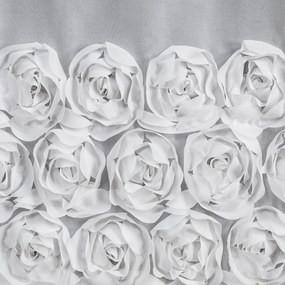 ZÁCLONA NA PÁSKE EVA MINGE ROSES8 300X120 CM BIELA