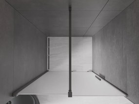 Mexen Velar, posuvné sprchové dvere do otvoru 110 cm, 8mm sklo námraza, grafit brúsený, 871-110-000-31-66