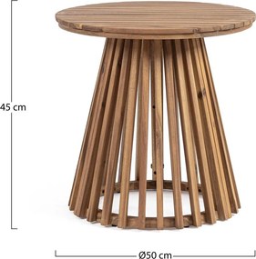 Okrúhly záhradný stolík z masívu akácie ø 50 cm Rodano – Bizzotto
