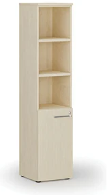 Kombinovaná kancelárska skriňa PRIMO WOOD, dvere na 2 poschodia, 400 x 420 x 1781 mm, breza