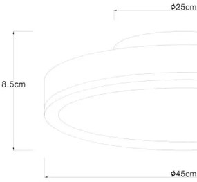 Globo 416080WWD2R - LED Stropné svietidlo DORO LED/24W/230V pr. 45 cm
