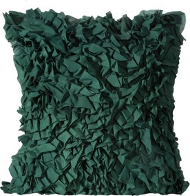 DEKORAČNÁ OBLIEČKA NA VANKÚŠ MIRENA 45X45 CM TMAVOZELENÁ