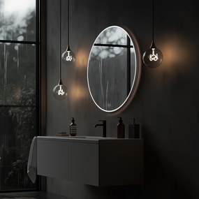 Nimco Biele okrúhle LED zrkadlo priem. 800 s dvoma dotykovými senzormi - ZPB 28002RVX-05