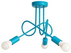 LED Detský prisadený luster OXFORD 3xE27/15W/230V modrý