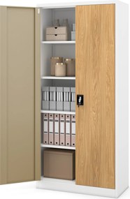 Skrinka na dokumenty biela/zlatý dub: Eco Design JAN H