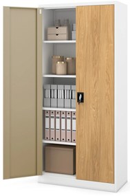 Skrinka na dokumenty biela/zlatý dub: Eco Design JAN H