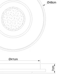 Globo 48552D - LED Stmievateľné stropné svietidlo BRIENNA LED/36W/230V + DO