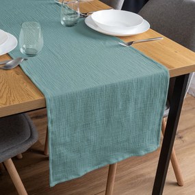 Biante Mušelínový behúň na stôl MSN-050 Pastelovo modrozelený 20x120 cm