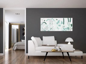 Obraz - Lúka vektor (120x50 cm)