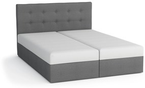 Manželská posteľ Boxspring 180 cm Duel 1 Comfort (tmavosivá) (s matracom a úložným priestorom). Vlastná spoľahlivá doprava až k Vám domov. 1055824