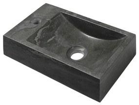 Čierne kamenné umývadlo 40x22 cm Blok – Sapho
