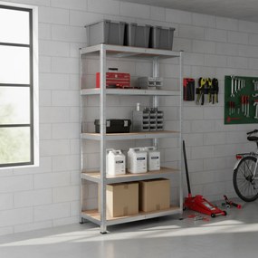 Regál s vysokou nosnosťou HEAVY, max. 875kg, 90x40x180cm, strieborná Jurhan