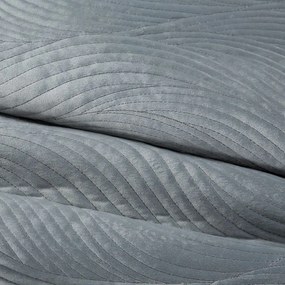 Dekorstudio Zamatový prehoz na posteľ NKL-05 v striebornej farbe Rozmer prehozu (šírka x dĺžka): 170x210cm