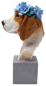 Fiori Beagle dekorácia viacfarebná 47 cm