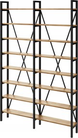 Regál Loft industriálny na knihy dub D8-20 200 cm