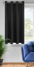 KRÁTKY ZATEMŇOVACÍ ZÁVES NA KRÚŽKOCH LOGAN 140X175 CM ČIERNA