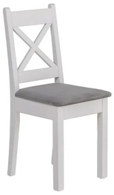 Stolička K-X, biela/sivá