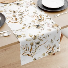 Goldea behúň na stôl 100% bavlnené plátno - hnedý eukalyptus 35x140 cm