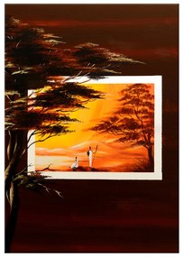 Gario Ručne maľovaný obraz Úspešný lov Rozmery: 120 x 80 cm
