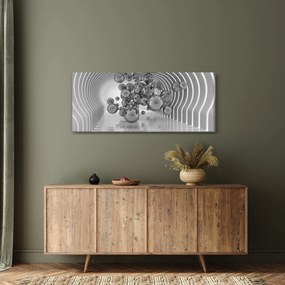Obraz - Čiernobiele bubliny (120x50 cm)