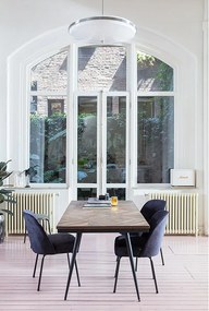 BePureHome Vogue zamatová jedálenská stolička - Ružová + vzor