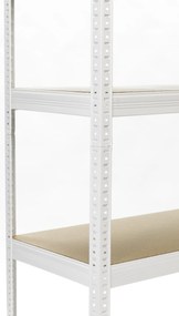 Policový regál 1800x1200x450mm, nosnost 1900kg, bílý | AKCE RH4512-5 BILA