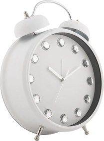 Karlsson 6019WH dizajnové stolné hodiny/budík biela, pr. 30 cm
