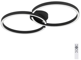 Eglo 900955-LED RGBW Stmievateľné stropné svietidlo AMANDOLO 19,5W/230V čierna + DO