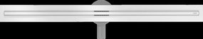Mexen Flat nerezový sprchový žľab s rotačným 360° sifónom 110 cm, vzor SLIM, biela, 1241110