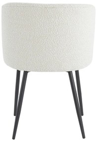 Biele čalúnené jedálenské kreslo Elyna – Light &amp; Living