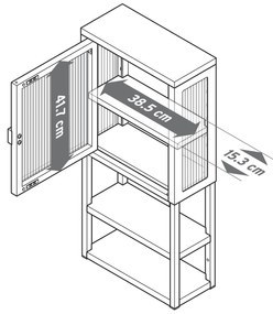 Vstavaná skriňa so sklenenými dverami
