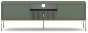 TV stolík Maggiore 154,5 cm zelená/zlatá