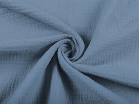 Biante Detské mušelínové posteľné obliečky do postieľky Nature MSN-025 Modré Do postieľky 90x130 a 40x60 cm