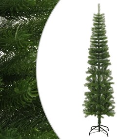 Umelý úzky vianočný stromček s podstavcom 240 cm PE 344647