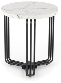 Konferenčný stolík Anecca S (biely mramor + čierna). Vlastná spoľahlivá doprava až k Vám domov. 1028110