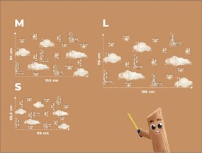 drevko |  Detská dekorácia na stenu Mesiačiky  695 x 115 cm