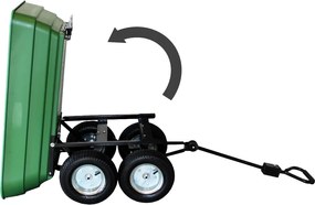 CH Zelený záhradný vyklápací vozík Fury - 75l