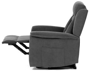 Autronic BONTEC Polohovacie kreslo, elektrické káblové ovládanie, šedá, látka, TV-7072 GREY2 Farba: Šedá
