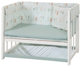 Biela kolíska s nastaviteľnou výškou/prístavná 90x45 cm Woodland Buddies – Roba